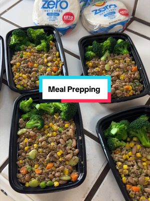 A post by @oscarins_kitchen on TikTok caption: The holidays have come to an end, it’s time to start eating clean again. This is one of my favorite meal preps to make. Super easy and delicious. My Ground Turkey Burrito Bowl alongside the Guerrero Zero Net Carb Tortillas will be one of the best clean meals you’ve ever had. For more authentic meals follow @Guerrero Tortillas for recipes your family will love!   Ingredients: 1tbs - Olive Oil 3lbs - Ground Turkey 1 cup - Jalapeños 2 cups - Onion   2 tbsp - Paprika 2 tbsp - Cumin 1 tbsp - Oregano 3 tbsp - Garlic Salt  1 tsp - Liquid Smoke   Cook until onions are translucent.   2lbs - Frozen Corn 2lbs - Frozen Mix Veggies 1 cup - Cilantro   Mix well, cover pot with a lid until frozen veggies are cooked.   6 cups - Cooked Pinto Beans   Carefully mix in beans. Serve in meal prep containers with a side of steamed broccoli alongside 2 - 3 Guerrero Zero Net Carb Tortillas and enjoy.    #GuerreroTortillas #GuerreroPartner @Mission Foods 