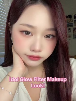 A post by @mochi.chuu on TikTok caption: Idol Glow Filter makeup tut! ✨ #idolglow #idolglowfilter #makeuptutorial #makeupinspo #koreanmakeup 