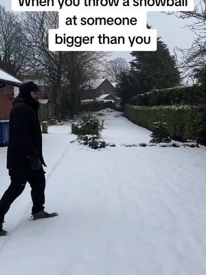 A post by @davetheangrytrucker on TikTok caption: What it feels like being hit with a snowball made by someone bigger than you... huge hand fam. #play #snowball #snow #brother #truckeroftiktok #truckersoftiktok #trucker #davetheangrytrucker #fyp #weather #uk #fun 