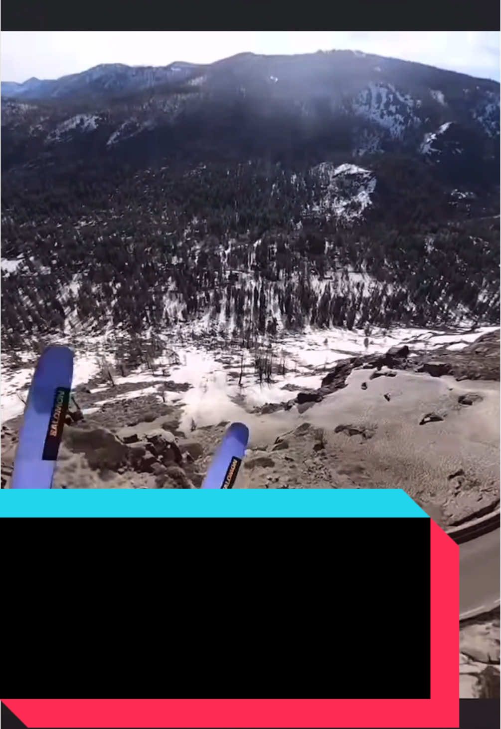 A post by @tcezy on TikTok caption: Dudes Life Flashed Before His Eyes… #tcezy #encounter #closecall #dangerous #ski #basejump #extreme #trending #fyp