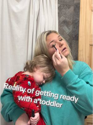 A post by @brycetlewis on TikTok caption: Wouldn’t change it for the world though❤️❤️ #tiktokpartner #getreadywithme #makeup #toddlersoftiktok #toddlermom #sahmlife 