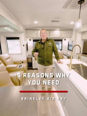 A post by @byronoutdoorsuperstore on TikTok caption: Have you seen the Brinkley RV Model Z Air 297? Here's a few reasons why you NEED to.