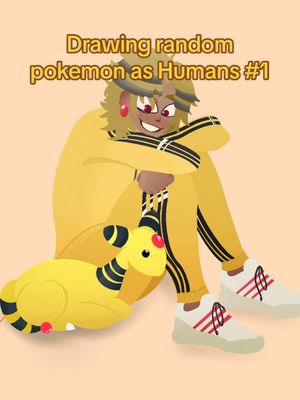 A post by @cabinetclown on TikTok caption: Drawing a Random Pokemon as a human #1 Ampharos! Number 181 #drawing #art #digitalart #procreate #procreateart #pokemon #pokemontiktok #pokemoncommunity #fyp #pokemonart #ampharos #pokemonza #smallartist #venomvoice 