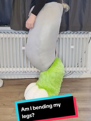 A post by @mugiwaracosplay on TikTok caption: I answered a few questions about these legs. Feel free to ask more #furry #fursuitmaking #fursuit #fursuitmaker 