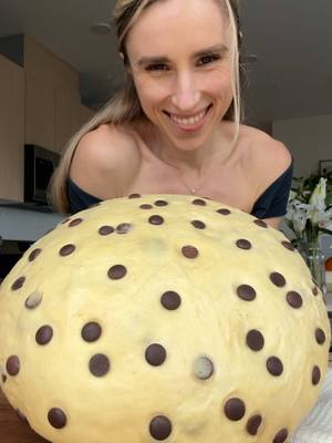 A post by @jeshastevens on TikTok caption: Panettone and hot chocolate? ☕️🤎 #pastry #panettone #dessert #sourdough #baking 