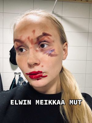 A post by @mondaymay on TikTok caption: 3-vuotias meikkas mut, mitä mieltä lopputuloksesta? 💋🤣🫶❤️ #helmikuiset2022 #meikki #meikkivideo #lapsimeikkaa #makeup #lapsiperhearki 