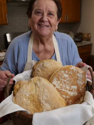 A post by @nonnapiaa on TikTok caption: Love kneaded into every loaf 🍞👵🏻❤️Nonna Pia’s Homemade Bread 🥖 #nonnapia #homemadebread #MadeWithLove #breadmaking 