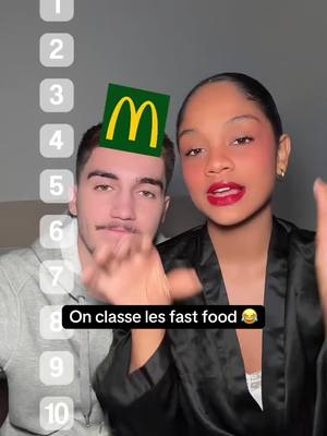 A post by @layannexhugo on TikTok caption: Vous avez les réf ???😂 #couple #ranking #classement #humour #fastfood 