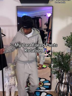 A post by @mpdream1 on TikTok caption: Which @ZARA Flared Pants is the best 1-11 ? | Shoes from @Aceshoe9 use code: Malik #fyp #zara #zaramen #zarafashion #zarapants #zaraflaredpants #zaraflarejeans #zaraflaredenim #flaredpants #flaredjeans #pants #jeans #fashion #fashiontiktok #streetwear #outfitinspo #styleinspo #blowthisup #viral #foryou #foryoupage 