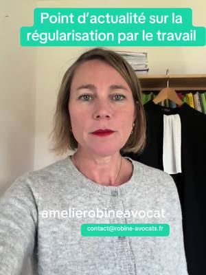 A post by @amelierobineavocat on TikTok caption: #avocat #paris #france #droitdesetrangers #immigration #etranger #travail #sanspapier #regularisation #amelierobineavocat #coutureavocats 