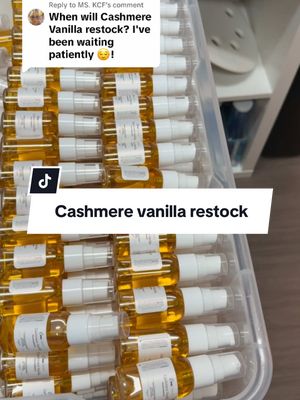 A post by @omascosmetics on TikTok caption: Replying to @MS. KCF Cashmere vanilla sample size has restocked 🙌🏾 . . #selfcaretiktok #omascosmeticsbodyoils #showeroutinetok #selfcareroutine #vanillabodycare 