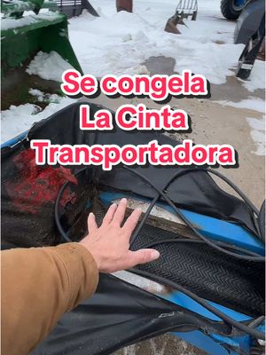 A post by @freddy_wiebe on TikTok caption: Los problemas que tenemos aquí en Canadá durante el invierno (cinta transportadora congelado) #freddywiebe#bolivianoencanada#garbanzo#peterbilt#cintatransportadora