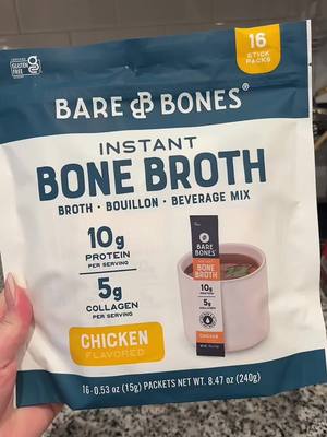 A post by @makeup_by_ana_val on TikTok caption: Me encanta estos paquetitos, son muy buenos para tomarlos en las mañanas 😋 #bonebroth #healthy 