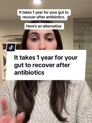 A post by @avoaday on TikTok caption: It takes 1 years for your gut to recover after taking 1 round of antibiotics. Antibiotics can disrupt the protective layer of the gut causing lots of gut damage leading to deeper issues like leaky gut, food sensitivities, lower immunity, histamine reactions, impaired digestion, mal absorption and so much more.  Anti microbials are an amazing natural alternative. #antimicrobial #goldenthread #mordina #supremenutrition #supremenutritionproducts #guthealth #antibiotics 