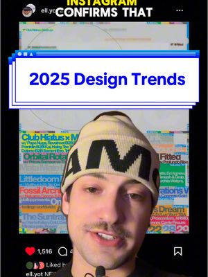 A post by @andreyazizov on TikTok caption: What do you want to see more of in 2025? 🫢 #graphicdesign 