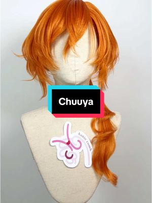 A post by @_hanie.c on TikTok caption: One of my fav wigs from last year! It was challenging to style Chuuya’s hair since I had to translate the fluffiness in the illustrations into irl, keeping it soft and natural looking~  #wigstyling #cosplaywig #bungoustraydogs #nakaharachuuya 