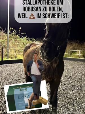 A post by @clinton.70 on TikTok caption: Bei uns hilft es immer super 🤣😂 #winter #equestrianwinter #robusan #darmgesundheit 