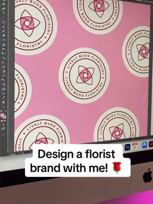 A post by @abiconnick on TikTok caption: Thoughts on the Visual Identity? 🌹✨ #florist #logodesign #visualidentity #branddesign 