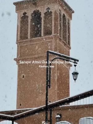 A post by @azizamcometoiran on TikTok caption: Kashan under snow is a kind of magic ✨#iran #tehran #persian #kashan #persianempire #christmas #snowfall #alaeddin #middleeastern #civilization #babylon #aesthetic #foryou 