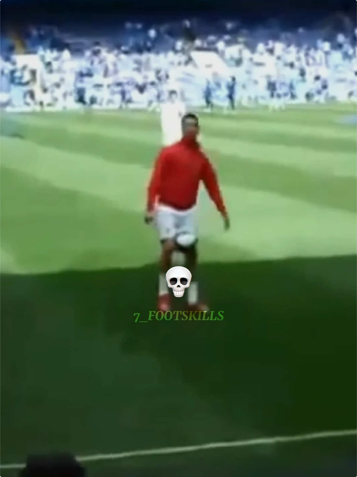 A post by @7_footskills on TikTok caption: Bro silenced the whole crowd ☠️🔥 #cristianoronaldo #ronaldo #manchesterunited #cr7 #fyp 