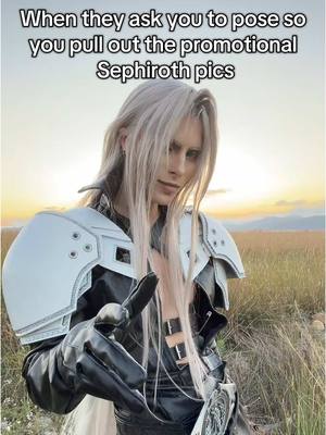 A post by @cospoxia.fever on TikTok caption: Guys I got a ps5 today!! What games should I play? No more borrowing a ps5 from my sister or dad 🗣️🗣️🗣️ #sephiroth #sephirothcosplay #ffvii #ffviicosplay 