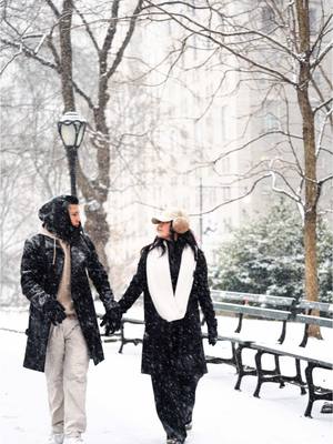 A post by @normaesp on TikTok caption: Winter wonderland in NYC 🗽❄️  #nyc #snow #whitewinter #fyp