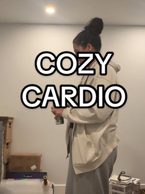 A post by @heykatien on TikTok caption: Cozy cardio is better than nothing #cozycardio #athomeworkouts #athomeworkout #CapCut 