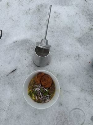 A post by @unisharai24 on TikTok caption: #snowday #dallastx #weatherchallenge #thukpa #aluchop #tongba #fyp #foodforlife #soup 