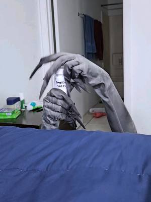 A post by @cocobred on TikTok caption: Bed Monster smelled fear. #cocobred #bedmonster #fyp #foryoupage #foryou #smellingsalts #prankwars #naptime #trending #blowitup #gas 