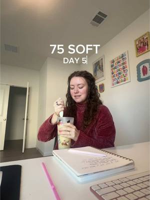 A post by @juliamellon on TikTok caption: meant to post on Monday haha 75 soft still going strong!! #75softchallenge #walk #journal #marriedlife #healthandwellness 