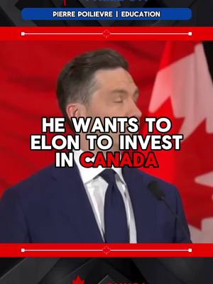 A post by @canadafreedom on TikTok caption: Pierre Poilievre when asked a about investment into Canada, He wouldn't mind to see Elon Musk coming to Canada.