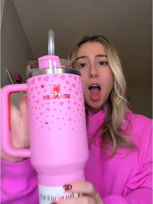 A post by @giannadangelo1 on TikTok caption: Stanley + Target Valetines Day collection is to die for🩷 best boyf ever for the surprise present☺️ #fyp #valentinestanley #target #present #surprise #stanley #viral