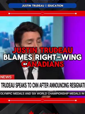 A post by @canadafreedom on TikTok caption: Justin Trudeau Blamed Canadians For His Resignation