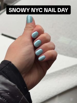 A post by @sarahaliceliddy on TikTok caption: the nails are giving Elsa ❄️✨ #nailday #naildaywithme #nycnails #nycnailtech #commutewithme 