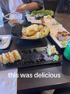 A post by @buttersmilks_ on TikTok caption: guys I love sushi yum yum