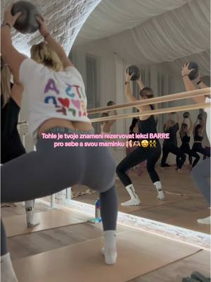 A post by @adelakostelanskaa on TikTok caption: Naše randíčko s mami🤍🩰 #balance&glowstudio #ostrava #barrepilatesfitness #barre #fyp 