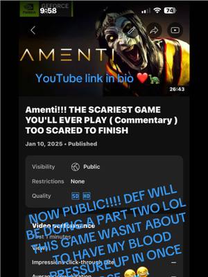 A post by @londonbridgee_ on TikTok caption: One of the craziest/scariest games & im only 30mins in #amenti #foryoupage #pcgaming #fyp #creatorsearchinsights #commentary #horrorgaming #scarygames #gameplaywalkthrough #contentcreater #youtuber 