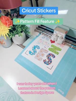 A post by @colescraftingcorner on TikTok caption: Pattern Fill Feature in Cricut Design Space #cricutcreations #cricutbeginner  #cricuttipsandtricks #cricutdesignspace #cricutstickers 