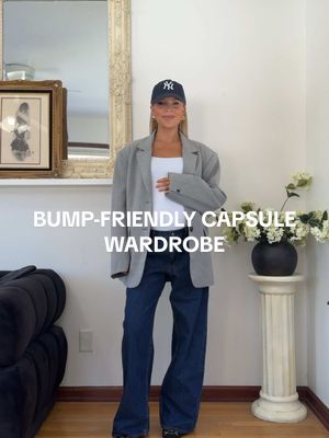 A post by @candidlychan on TikTok caption: I’ll be honest, this was the most challenging capsule I’ve put together yet. What do we think?🤰🏼😅 #stylingmybump #pregnancyoutfits #capsulewardrobe #pregnancyoutfits #bumpfriendly 