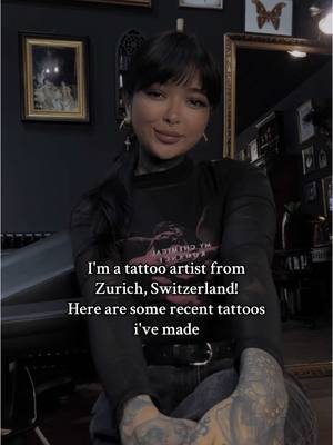 A post by @ginamadskull on TikTok caption: Use the link in my bio for bookings 🖤 . #tattoo#tattooart#tattooideas#tattooinspo#Art#tattooartist#swisstattooartist#swisstattoo#girlswithtattoos#alt#altgirl#queertattooartist#tattoolover#switzerland