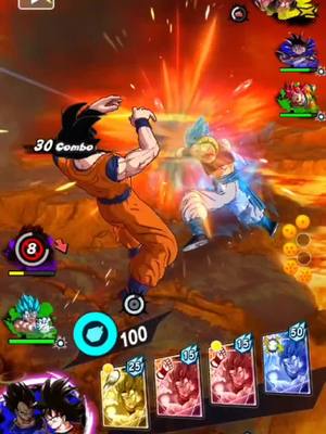 A post by @edits_random_ff on TikTok caption: 1vs3 #goku #vegeta #dragonballlegends #juego #games #anime #juegosdivertidos #vegito #remontada #videoviral 