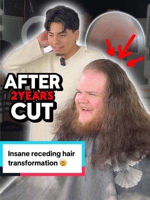 A post by @j_da_barberr on TikTok caption: Insane receding Hairline transformation. My Client 💈 has been going out his hair for years and had no idea of what hairstyles to do. So I recommended him a Texture Fringe with a low taper blow or haircut and a modern mullet so it can fit his head shape and prepare him for his pre cut of his wedding in March. Him and his daughters were so happy with the end result of the haircut Link in bio to book an appointment 💈 #chicagobarber #j_da_barberr #chicago #chicagobarbers #berwyn #berwynbarber #cicerobarber #transformation #fyp #savinghim 