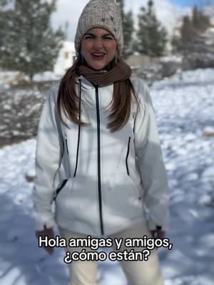 A post by @andreachaveztrevino on TikTok caption: ¡Llegó la nieve a Chihuahua capital!