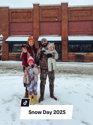 A post by @thecolorofourhome on TikTok caption: Alabama Snow Day 2025 is in the books. ☃️ We didn’t stay out for long because everyone here is still recovering from sickness. We made some fun little memories then headed inside for some yummy breakfast and a good cup of coffee.  #snowday #snowday2025 #historicbuildings #downtowngirlaesthetic 