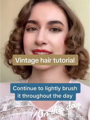 A post by @victory.bee on TikTok caption: #onthisday I still do my vintage hair the same way💗 #vintage #1940s #hairtutorial 