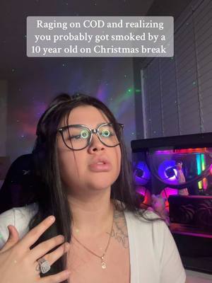 A post by @reallyqueenliz on TikTok caption: It’s all fun and games until… #fyp #followmyttv #twitch #foryoupage #GamerGirl #codclips