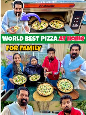 A post by @babafoodsrrc on TikTok caption: WORLD BEST PIZZA 🍕 At Home! 😍 | Surprise Party For Family! 🥳 by #ChefRizwan #babafoodrrc #tiktokcookbook #trending #shortvideo #3minutevideo #snacks #morningroution #wintercooking #familyvlog #winter #cookingvlog pizzaparty🎉 #pizzarecipe #pizzawithoutoven #pizza #pizzadough #pizzasauce #sauce #homemade #snacks #babafood #wintercooking 