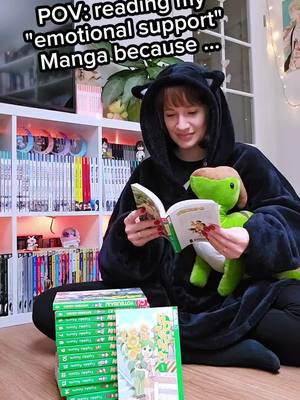 A post by @ninismangatraeume on TikTok caption: ... die Welt gerade manchmal einfach anstrengend ist. Und ihr? Wann greift ihr gerne zu euren emotional-support Manga oder vielleicht auch Anime? 🫶 #manga #emotionalsupportmanga #anime 