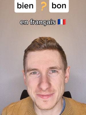 A post by @elmartino_french on TikTok caption: La différence entre bien et bon en français #learnfrench #apprendrelefrançais #language #education #aprenderfrances 