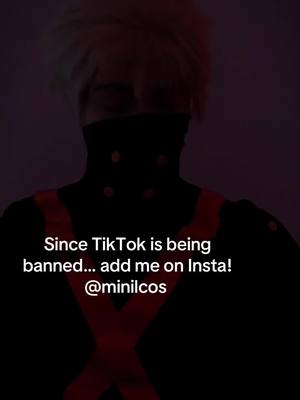 A post by @minilcos on TikTok caption: I know this app is supposedly going for some places, so if you would still like to see my content then hop on over to insta! @miniLCos #bakugoukatsuki #instagramreels #byetiktok #tiktokban #mhacosplay #switch #followtrain #minilcos #cosplayeroftiktok 